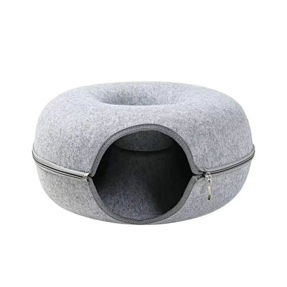 Cat Donut Bed Grey