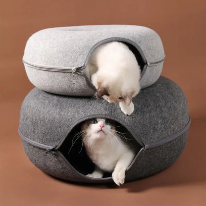 Soft Donut Cat Bed - Nimble Wags | Pet Accessories Shop