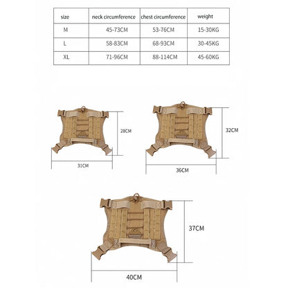 Tactical Dog Harness - Military Pet German Shepherd K9 Training Vest