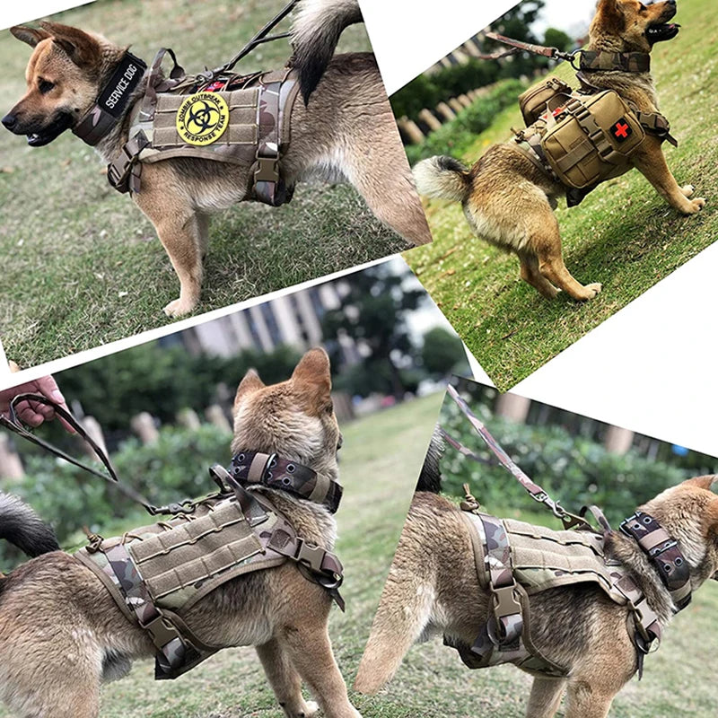 Tactical Dog Harness - Military Pet German Shepherd K9 Training Vest