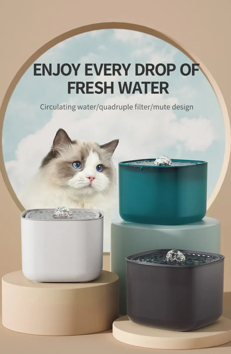 3L Cat Water Fountain - Nimble Wags | Pet Accessories Shop