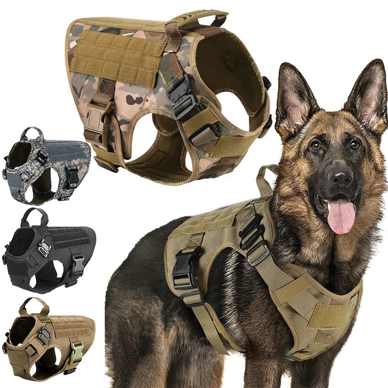 Tactical Dog Harness - Military Pet German Shepherd K9 Training Vest