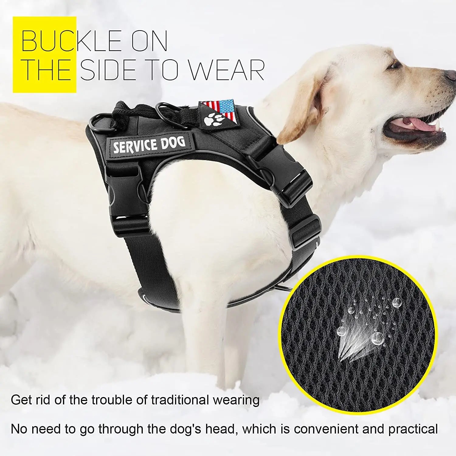 Dog Harness And Leash Set - Escape Proof No Pull Dog Harness With Reflective Dog Walking Traction Rope