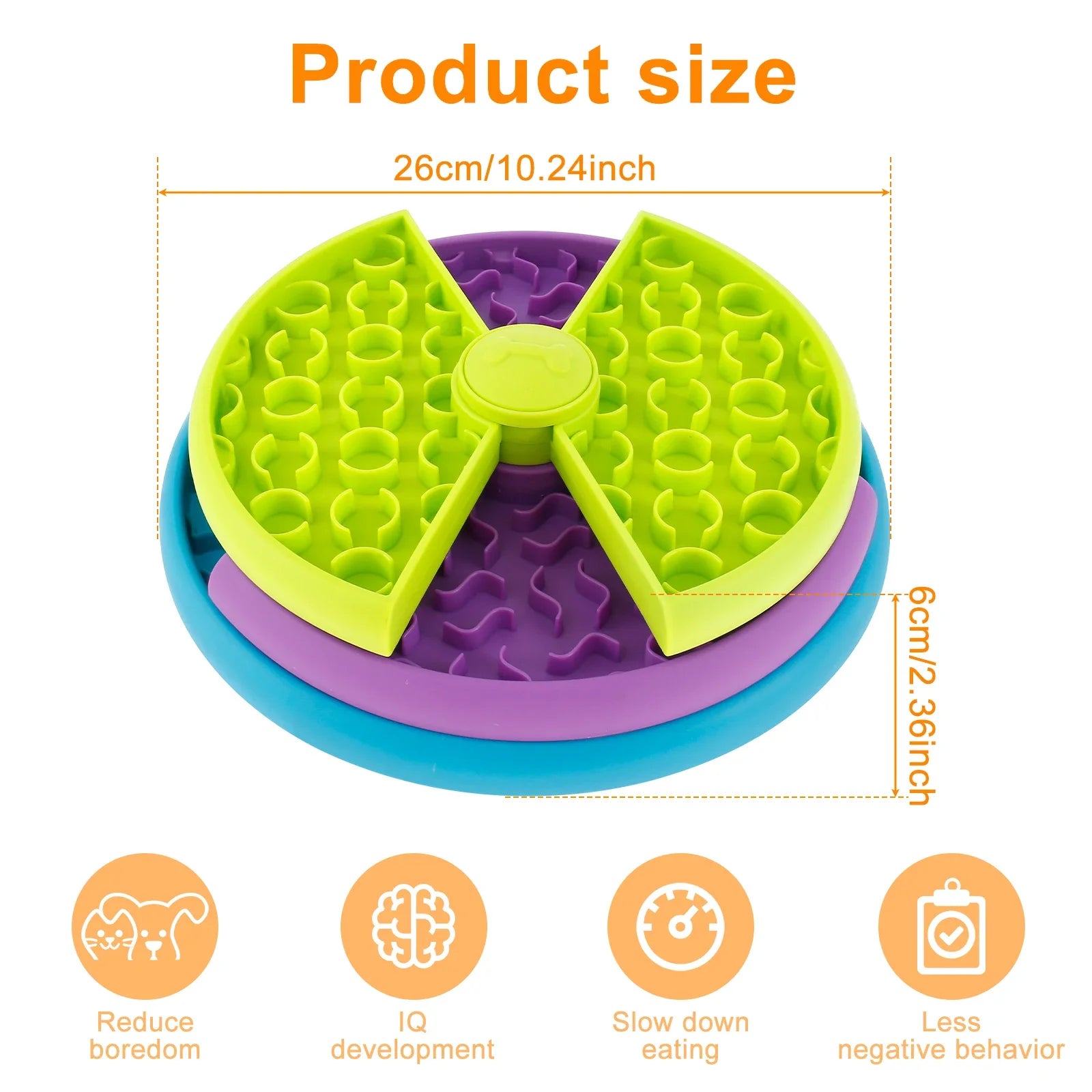 Pet Food Bowl with Maze Puzzle